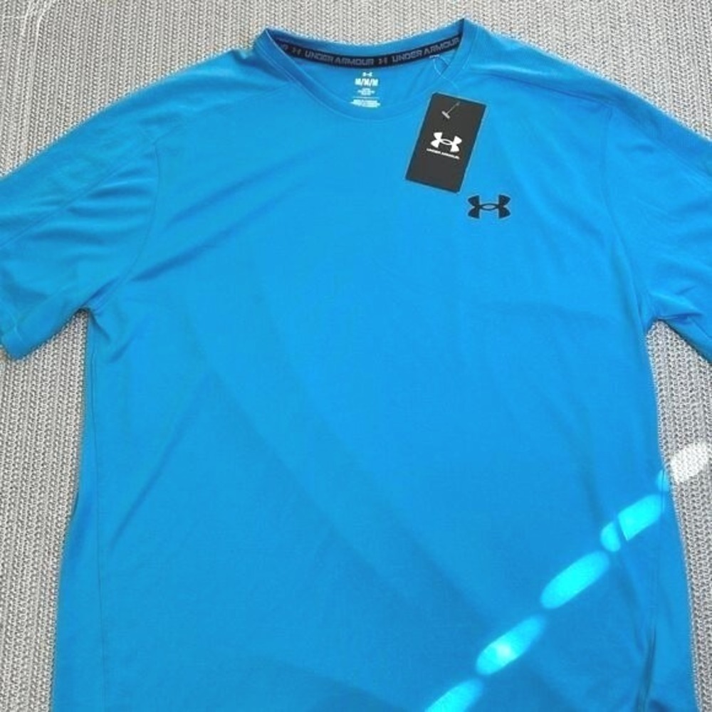 Under Armour Tech SS Tee Medium Blue Performance Shirt NEW